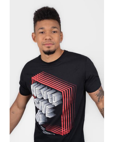 Koszulka męska Monotox NEVER GIVE UP BLACK MX22073 Czarna - Sklep online Mastersport