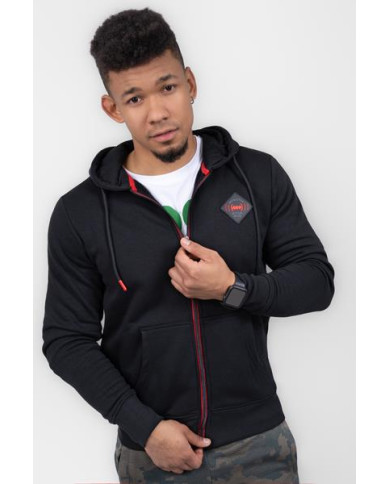 Bluza męska Monotox LOGO R ZIP BLACK MX22129 Czarna - Sklep online Mastersport