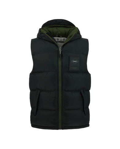 Kamizelka męska Monotox VEST PUFFER BLACK / GREEN MX23089 Czarna - Sklep online Mastersport