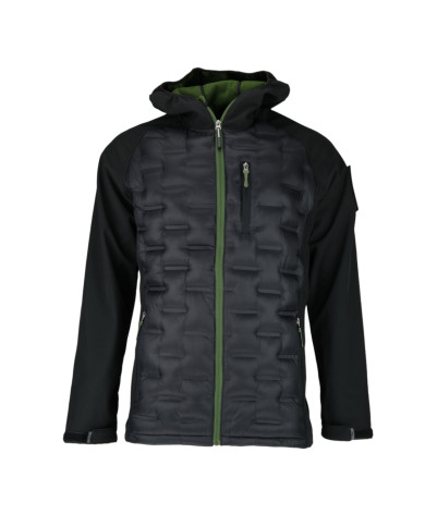 Kurtka męska Monotox HYBRIDO BLACK / GREEN MX23101 Czarna - Sklep online Mastersport