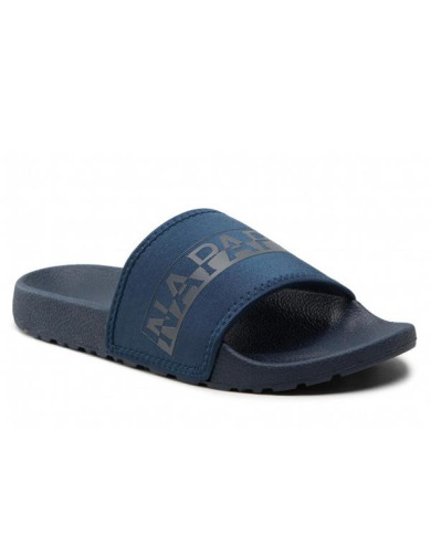Klapki męskie Napapijri STREAM SLIDE NP0A4GRY176 Niebieskie - Sklep online Mastersport