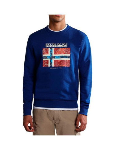 Bluza męska Napapijri B-GUIRO C NP0A4GZEB5A Niebieska - Sklep online Mastersport