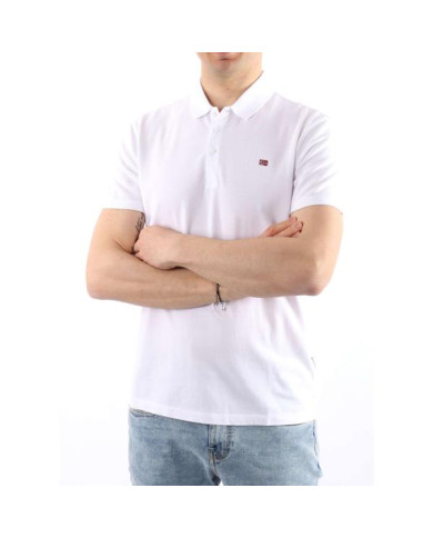 Koszulka męska Napapijri EALIS SS SUM NP0A4H8B002 Biała - Sklep online Mastersport