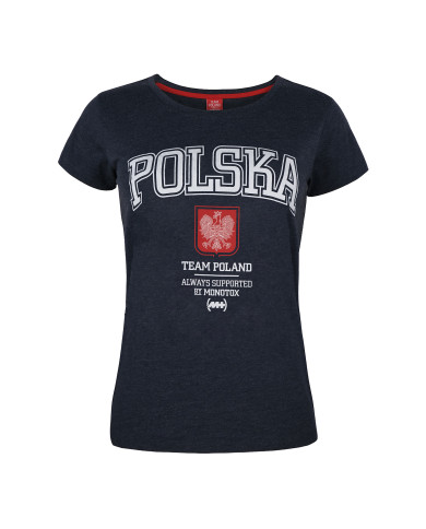 Koszulka damska Monotox POLSKA COLLEGE W NAVY M POLSKACOL20WNAVY Niebieska - Sklep online Mastersport
