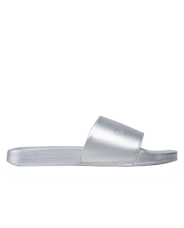 Klapki damskie Champion QUEENS SLIDE S11386EM007 Srebrne - Sklep online Mastersport