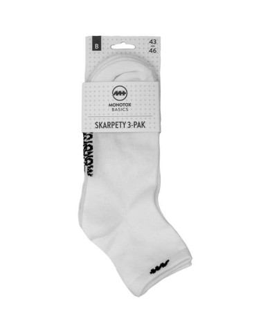Skarpetki męskie Monotox SNEAKER SOCK WHITE 3PACK SKS20ZKW Białe - Sklep online Mastersport