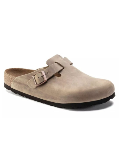 Klapki męskie Birkenstock BOSTON SFB LEOI REGULAR 1018147 Brązowe - Sklep online Mastersport