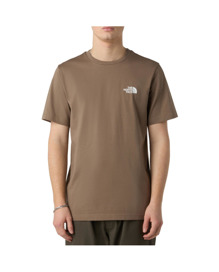 Koszulka męska The North Face M SS SIMPLE DOME TEE NF0A87NGBOW Brązowa - Sklep online Mastersport