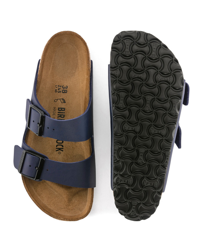 Klapki damskie Birkenstock ARIZONA BF NARROW 0051753 Niebieskie - Sklep online Mastersport