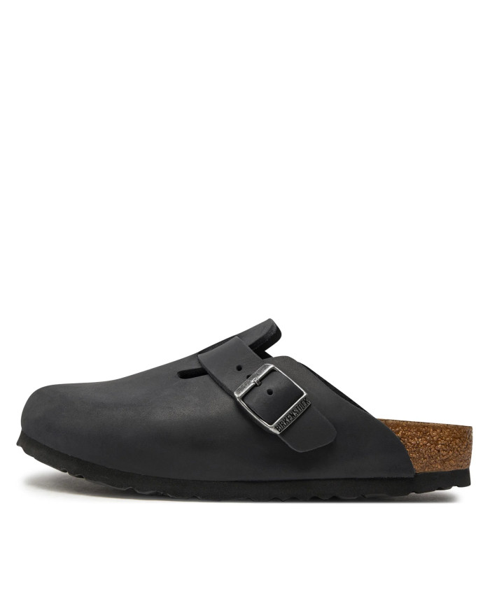Klapki damskie Birkenstock BOSTON LEOI NARROW 0059463 Czarne - Sklep online Mastersport