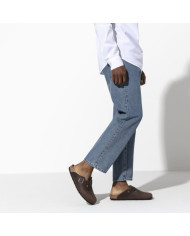 Klapki damskie Birkenstock BOSTON LEOI NARROW 0860133 Brązowe - Sklep online Mastersport