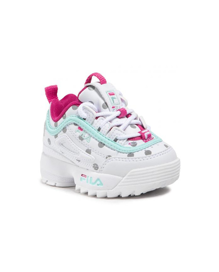 Buty dziecięce Fila DISRUPTOR F INF 101107780Q Białe - Sklep online Mastersport