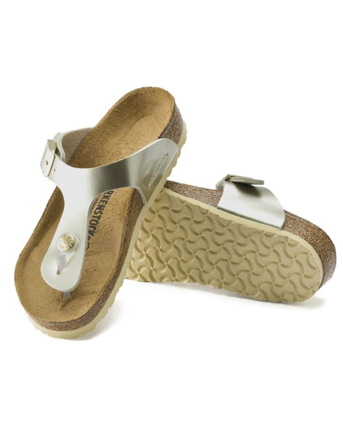 Klapki damskie Birkenstock GIZEH KIDS BF REGULAR 1015592 Złote - Sklep online Mastersport