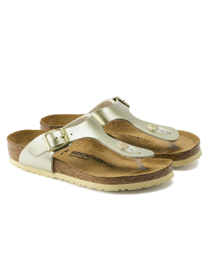Klapki damskie Birkenstock GIZEH KIDS BF NARROW 1015593 Złote - Sklep online Mastersport