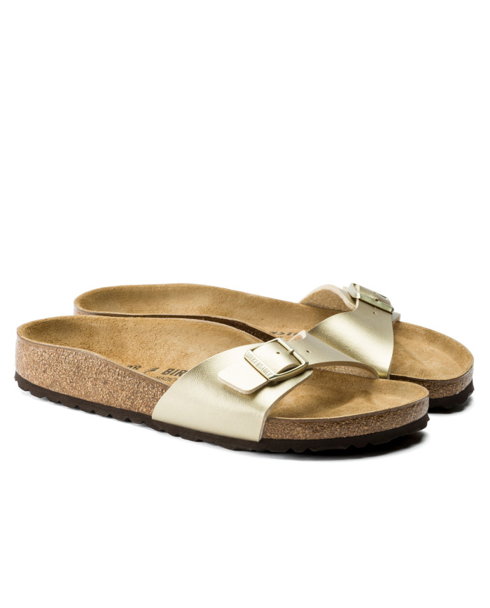 Klapki damskie Birkenstock MADRID BF NARROW 1016107 Złote - Sklep online Mastersport