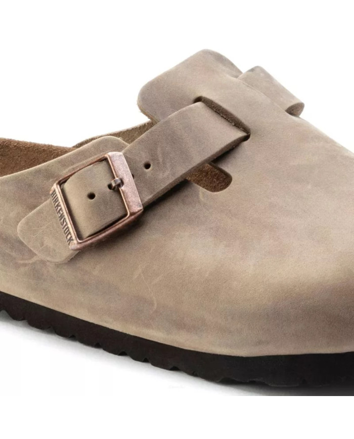 Klapki męskie Birkenstock BOSTON SFB LEOI REGULAR 1018147 Brązowe - Sklep online Mastersport