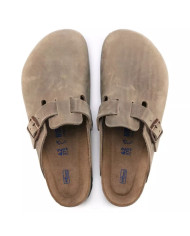 Klapki męskie Birkenstock BOSTON SFB LEOI REGULAR 1018147 Brązowe - Sklep online Mastersport