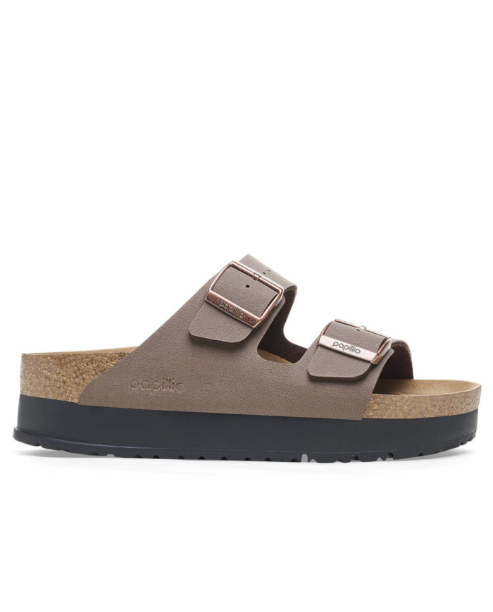 Klapki damskie Birkenstock ARIZONA FLEX PLATFORM NARROW 1027417 Brązowe - Sklep online Mastersport