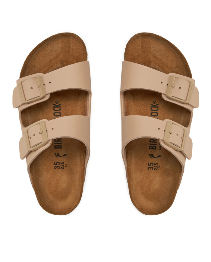 Klapki damskie Birkenstock ARIZONA BF NARROW 1027723 Beżowe - Sklep online Mastersport