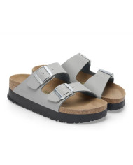 Klapki damskie Birkenstock ARIZONA FLEX PLATFORM BFNARROW 1028439 Szare - Sklep online Mastersport