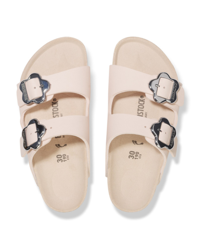 Klapki damskie Birkenstock ARIZONA KIDS FLOWER BUCKLE BF REGULAR 1029442 Różowe - Sklep online Mastersport