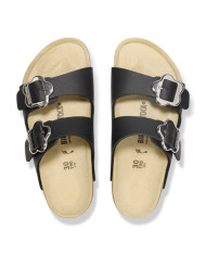 Klapki damskie Birkenstock ARIZONA KIDS FLOWER BUCKLE BF REGULAR 1029815 Czarne - Sklep online Mastersport