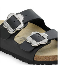 Klapki damskie Birkenstock ARIZONA KIDS FLOWER BUCKLE BF REGULAR 1029815 Czarne - Sklep online Mastersport
