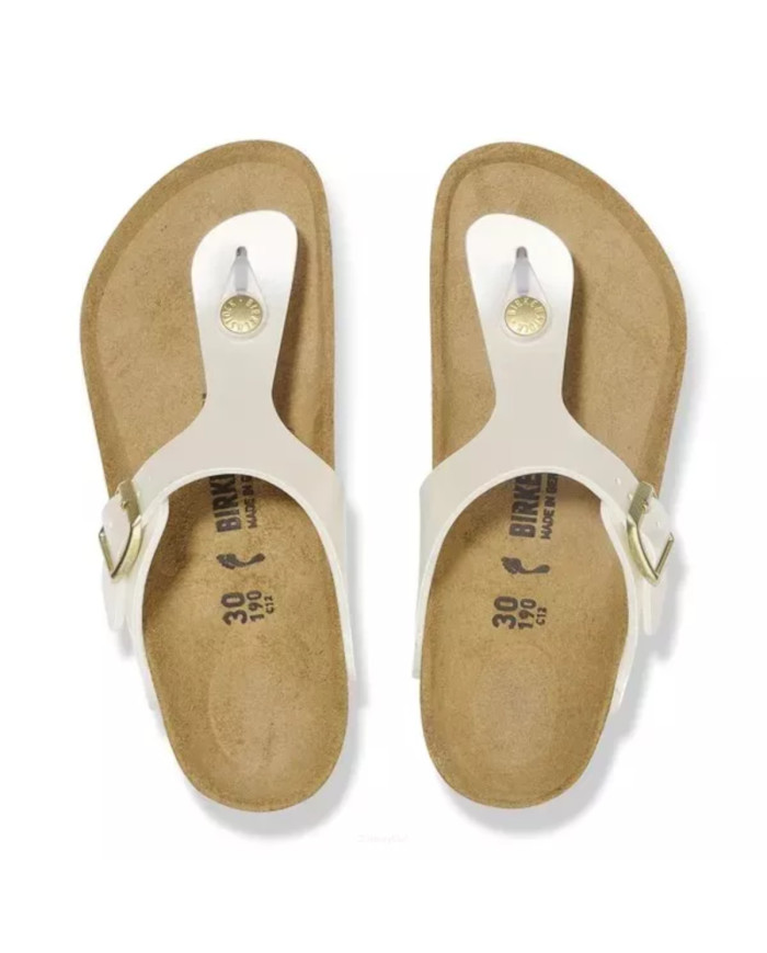 Klapki dziecięce Birkenstock GIZEH KIDS BF REGULAR 1029851 Białe - Sklep online Mastersport