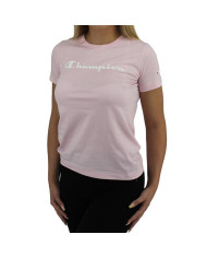 Koszulka damska Champion CREWNECK TEE 112602PS063 Różowa - Sklep online Mastersport