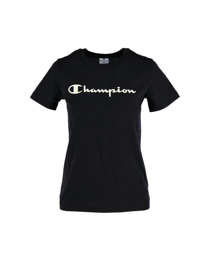 Koszulka damska Champion CREWNECK TEE 113223KK001 Czarna - Sklep online Mastersport