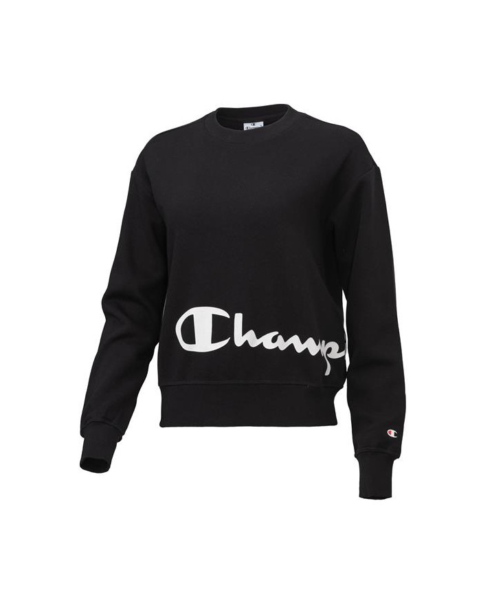 Bluza damska Champion CREWNECK SWEATSHIRT 114423KK001 Czarna - Sklep online Mastersport