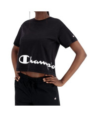 Koszulka damska Champion CREWNECK T-SHIRT 114431KK001 Czarna - Sklep online Mastersport