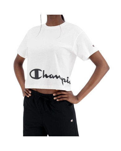 Koszulka damska Champion CREWNECK T-SHIRT 114431WW001 Biała - Sklep online Mastersport