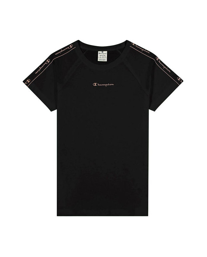 Koszulka damska Champion CREWNECK T-SHIRT 114720KK001 Czarna - Sklep online Mastersport