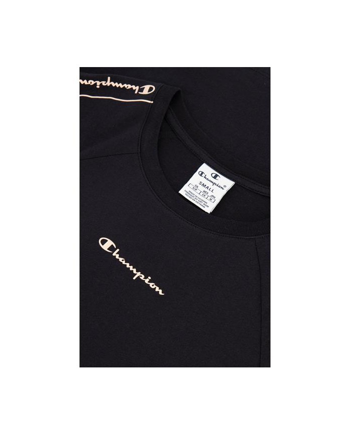 Koszulka damska Champion CREWNECK T-SHIRT 114720KK001 Czarna - Sklep online Mastersport