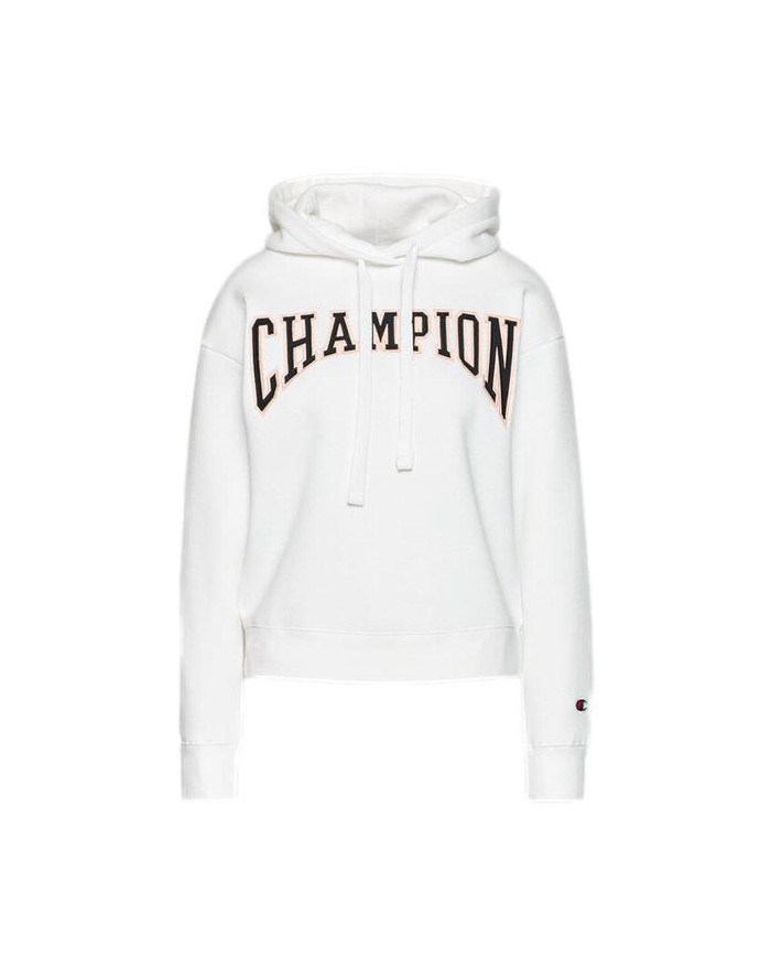 Bluza damska Champion HOODED SWEATSHIRT 114766WW001 Biała - Sklep online Mastersport
