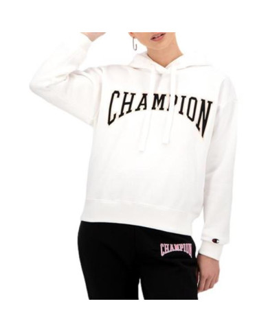 Bluza damska Champion HOODED SWEATSHIRT 114766WW001 Biała - Sklep online Mastersport