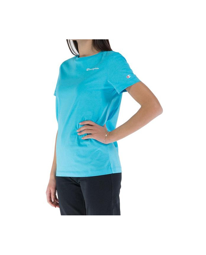 Koszulka damska Champion CREWNECK T-SHIRT 114912BS128 Niebieska - Sklep online Mastersport