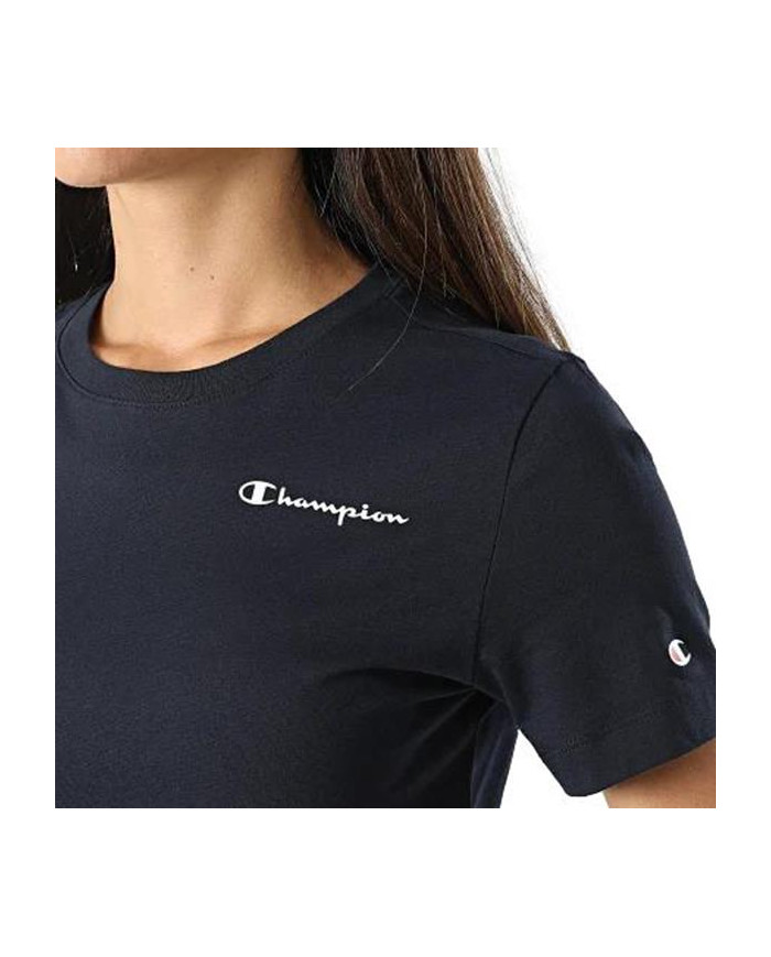 Koszulka damska Champion CREWNECK T-SHIRT 114912BS501 Niebieska - Sklep online Mastersport