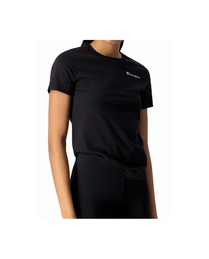 Koszulka damska Champion CREWNECK T-SHIRT 114912KK001 Czarna - Sklep online Mastersport