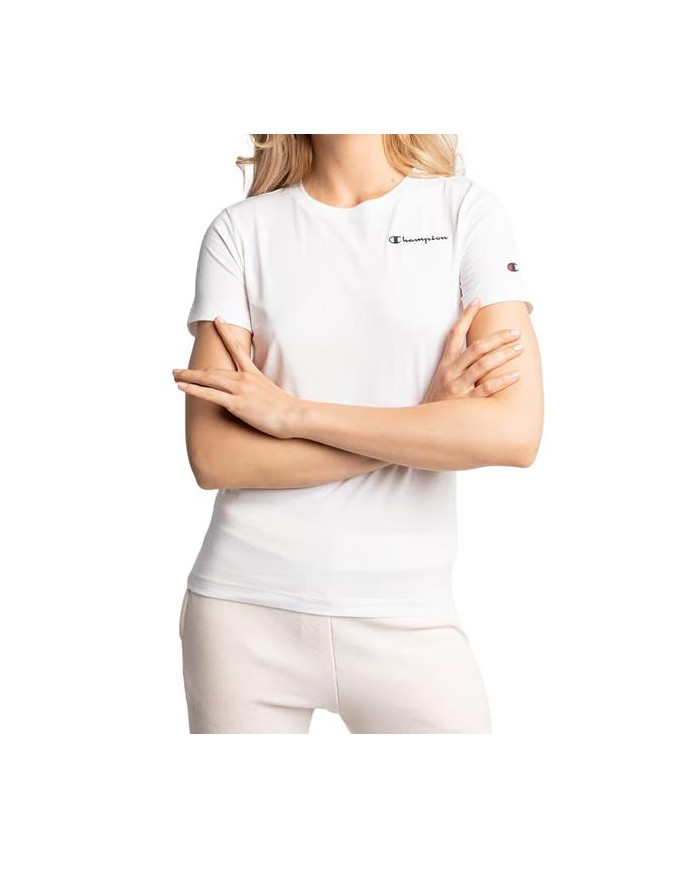 Koszulka damska Champion CREWNECK T-SHIRT 114912WW001 Biała - Sklep online Mastersport