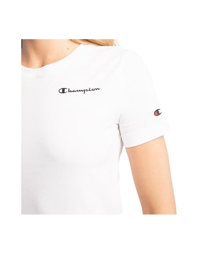 Koszulka damska Champion CREWNECK T-SHIRT 114912WW001 Biała - Sklep online Mastersport
