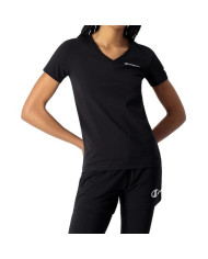 Koszulka damska Champion V-NECK T-SHIRT 114913KK001 Czarna - Sklep online Mastersport