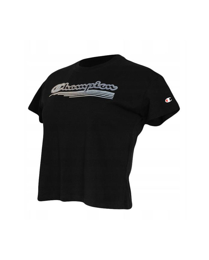 Koszulka damska Champion CREWNECK CROPTOP 115148KK001 Czarna - Sklep online Mastersport