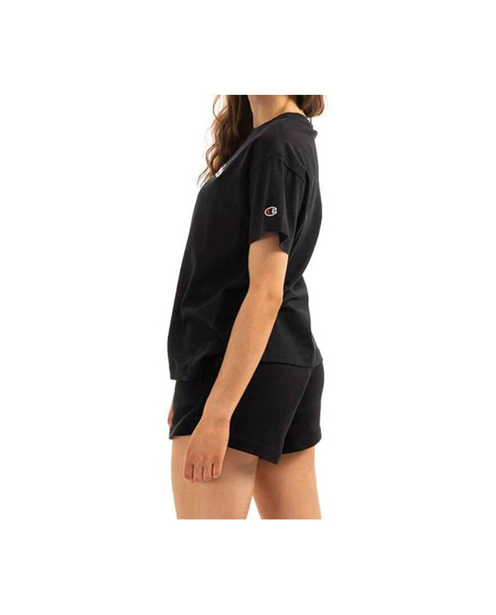 Koszulka damska Champion CREWNECK T-SHIRT 115351KK001 Czarna - Sklep online Mastersport