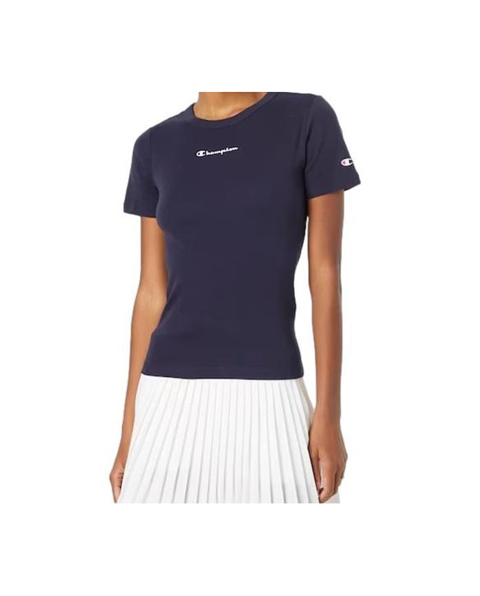 Koszulka damska Champion CREWNECK T-SHIRT 115430BS501 Niebieska - Sklep online Mastersport