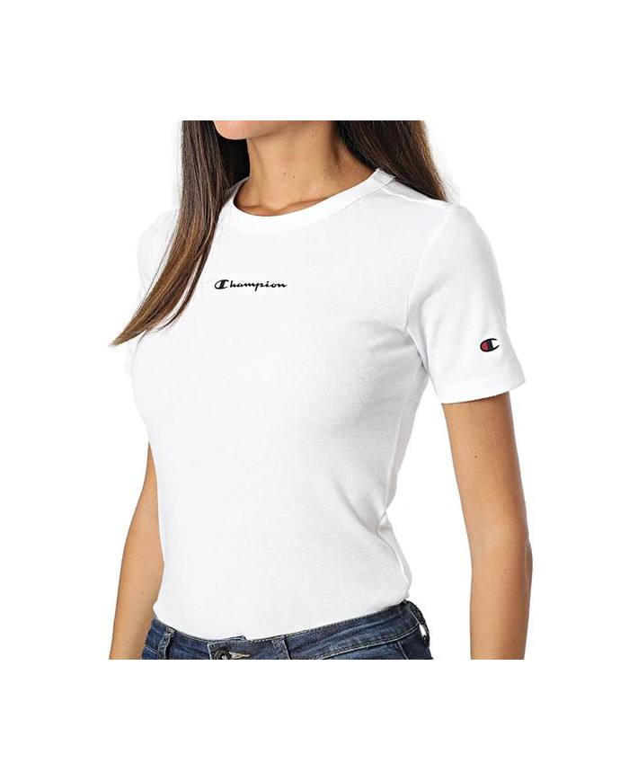 Koszulka damska Champion CREWNECK T-SHIRT 115430WW001 Biała - Sklep online Mastersport
