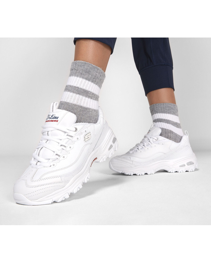 Buty damskie Skechers DLITES FRESH START 11931WNVR Białe - Sklep online Mastersport