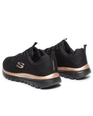 Buty damskie Skechers GRACEFUL 12615BKRG Czarne - Sklep online Mastersport