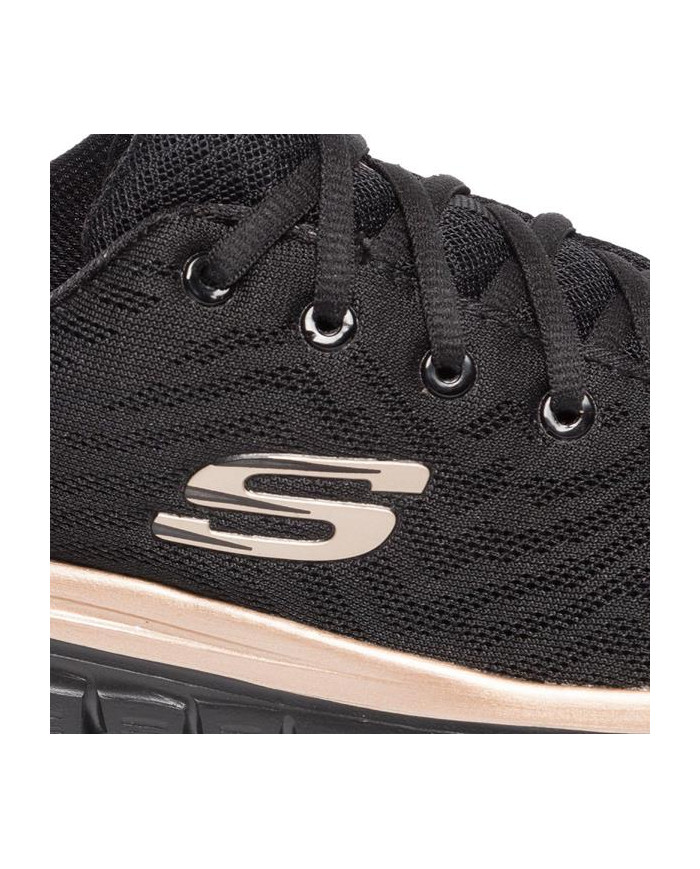 Buty damskie Skechers GRACEFUL 12615BKRG Czarne - Sklep online Mastersport
